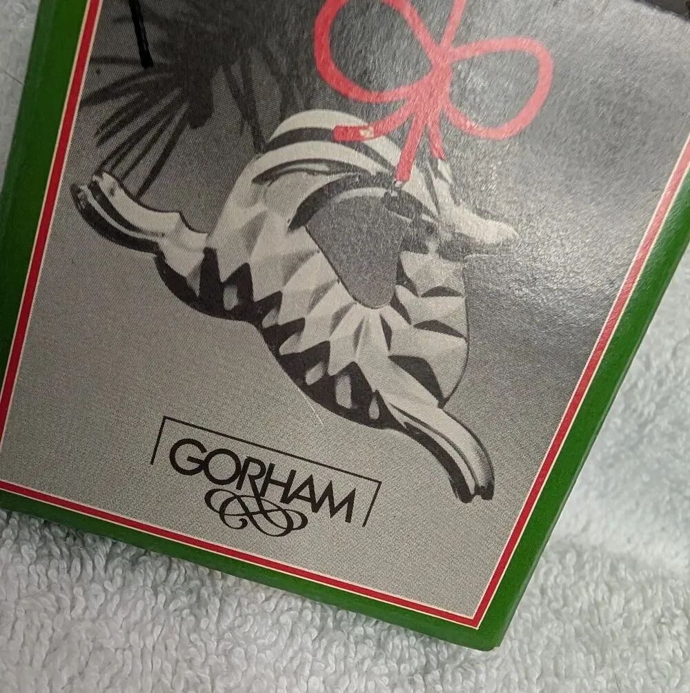 Gorham Holiday Decor, Vtg Full-Lead Crystal Holiday Reindeer Christmas Ornament